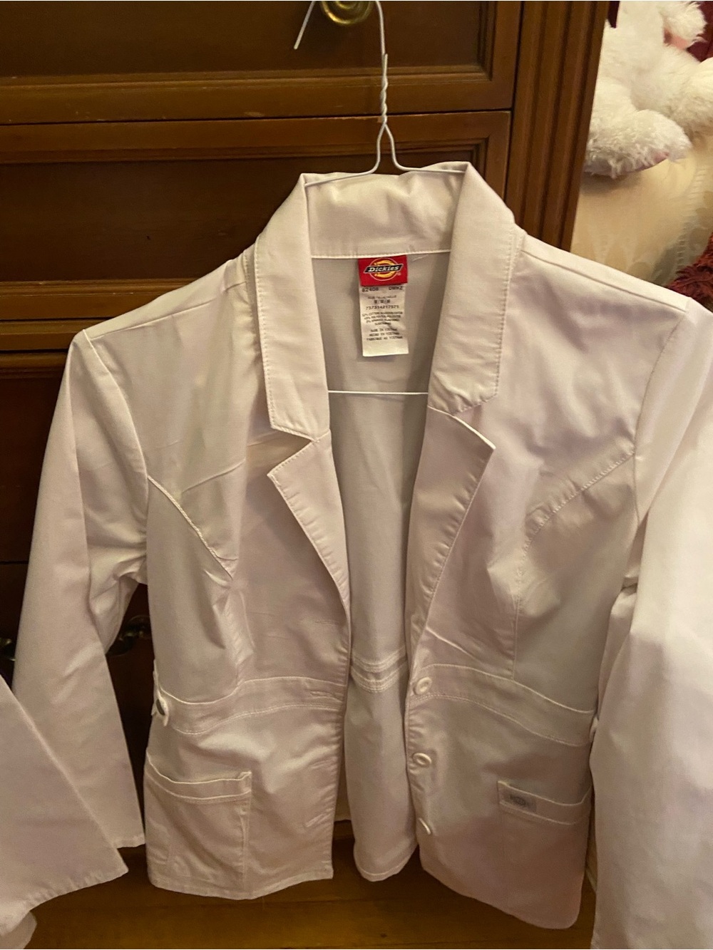 Dickies Women's two white lab jackets